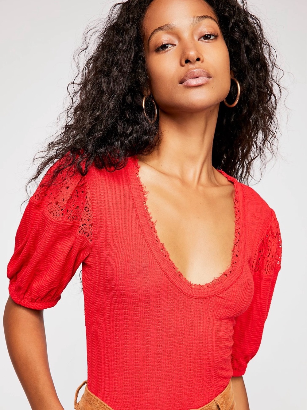 Free People St. James Tee in Red